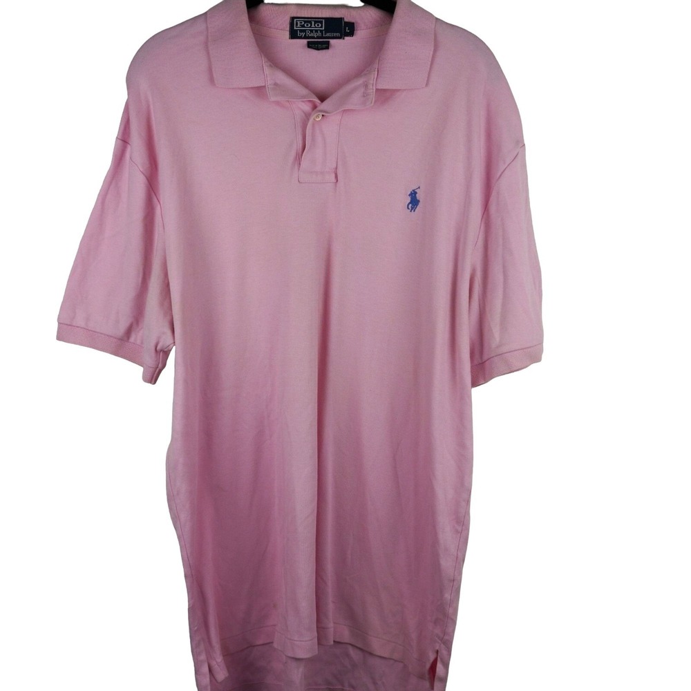 Polo By Ralph Lauren‎ Men's Pink Polo Shirt Size L 100% Cotton